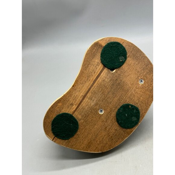 Southwestern-Themed Candle Holder With Cactus & Buffalo Design On Wooden Base - Picture 6 of 7